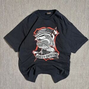 Vintage Harley Davidson West Palm Beach Florida Black Tee - L